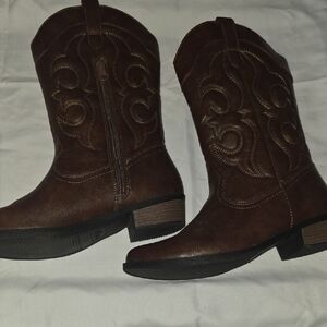Cat & Jack Brown Cowgirl Boots Size 3